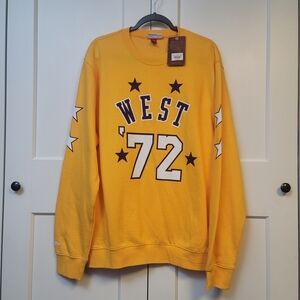 Mitchell & Ness Bright Yellow 'West 72' Crewneck